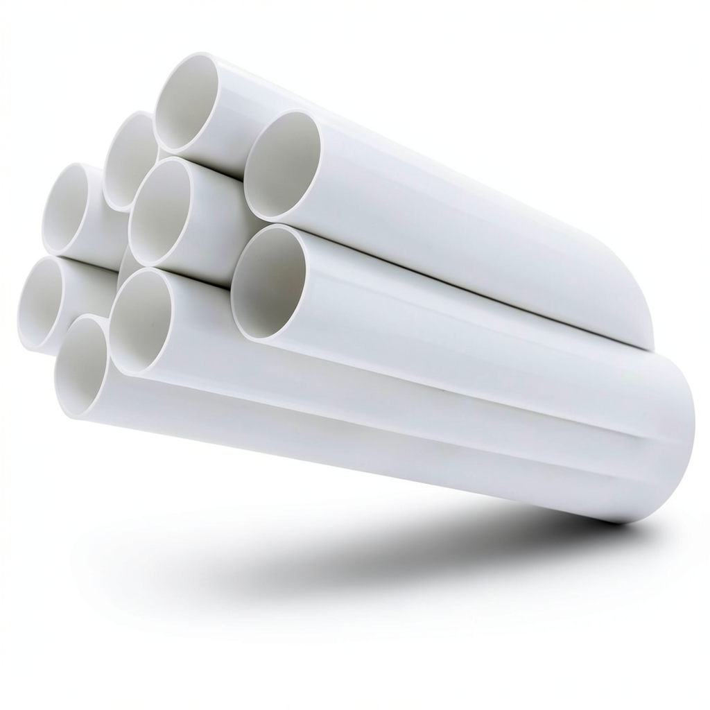 مواسير UPVC جدول 40 مقاس 4 إنش سمك 6.02 مم لون أبيض