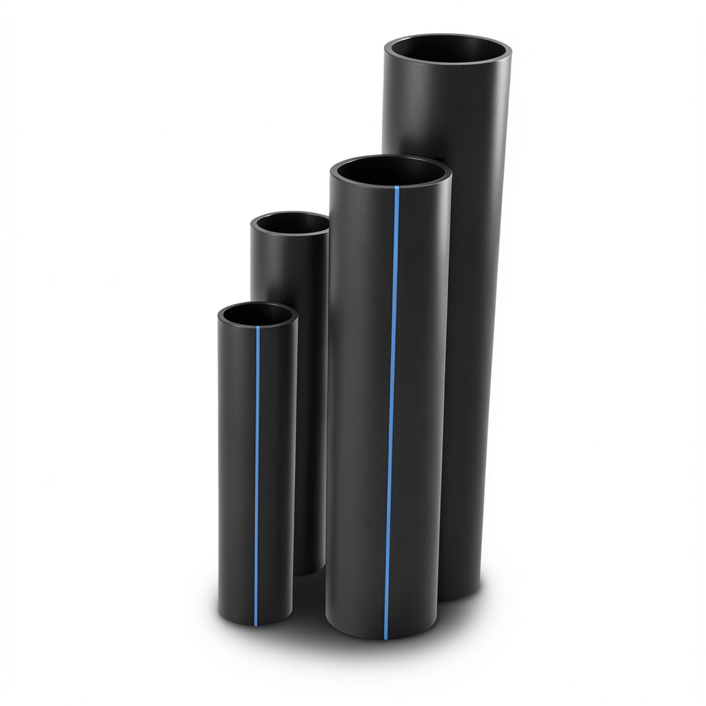 مواسير HDPE SDR 9 قطر خارجي 250 مم سمك 27.9 مم لون أسود