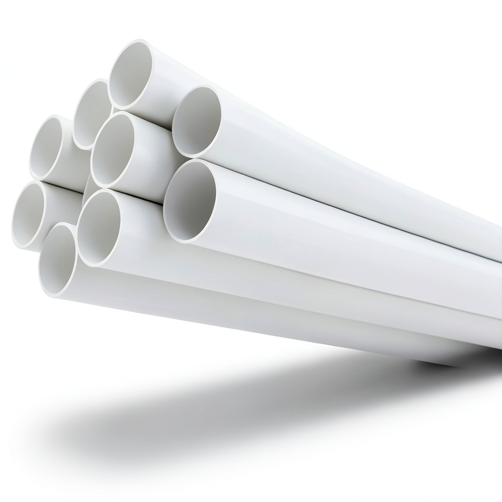 مواسير UPVC جدول 40 مقاس 8 إنش سمك 8.18 مم لون أبيض