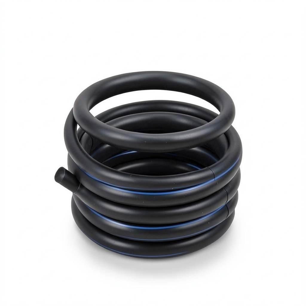 مواسير HDPE الجودة SDR 33 قطر خارجي 125 مم سمك 3.9 مم لون أسود