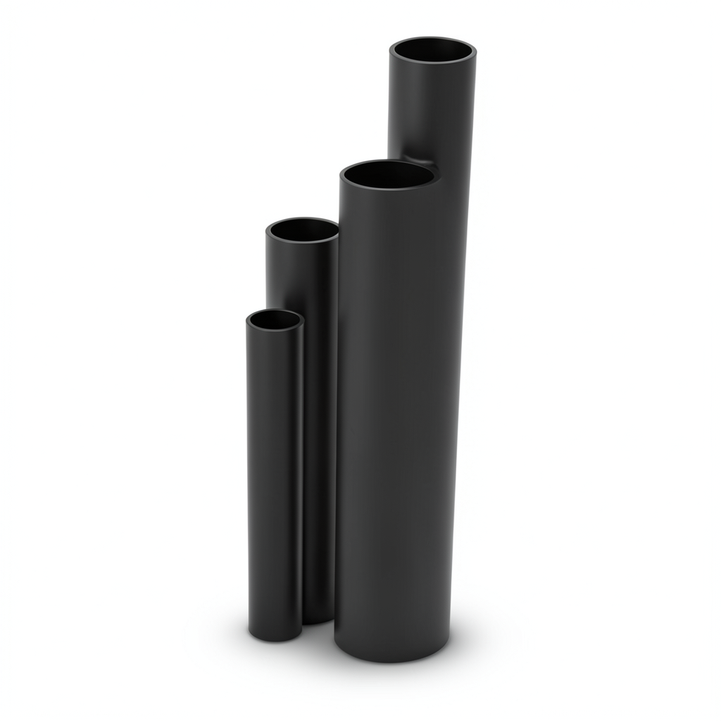 مواسير HDPE SDR 33 قطر خارجي 140 مم سمك 4.3 مم لون أسود