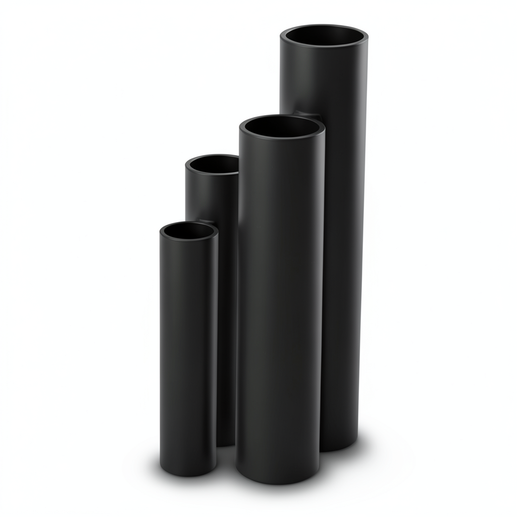 HDPE Pipes SDR 33 Outside Diameter 160 mm Thickness 4.9 mm Black