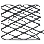 Hot Rolled Black Steel Expanded Metal Mesh Khaleeji 1.2 mm Thickness 2.44 m Width 1 m Length