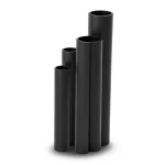 مواسير HDPE SDR 33 قطر خارجي 200 مم سمك 6.2 مم لون أسود