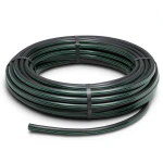 لفة أنابيب HDPE ضغط 6 بار PE 63 قطر خارجي 160 مم SDR 17.6 أسود مع خطوط خضراء