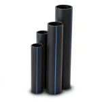 مواسير HDPE ضغط 16 بار قطر خارجي 160 مم سمك 21.9 مم لون أسود