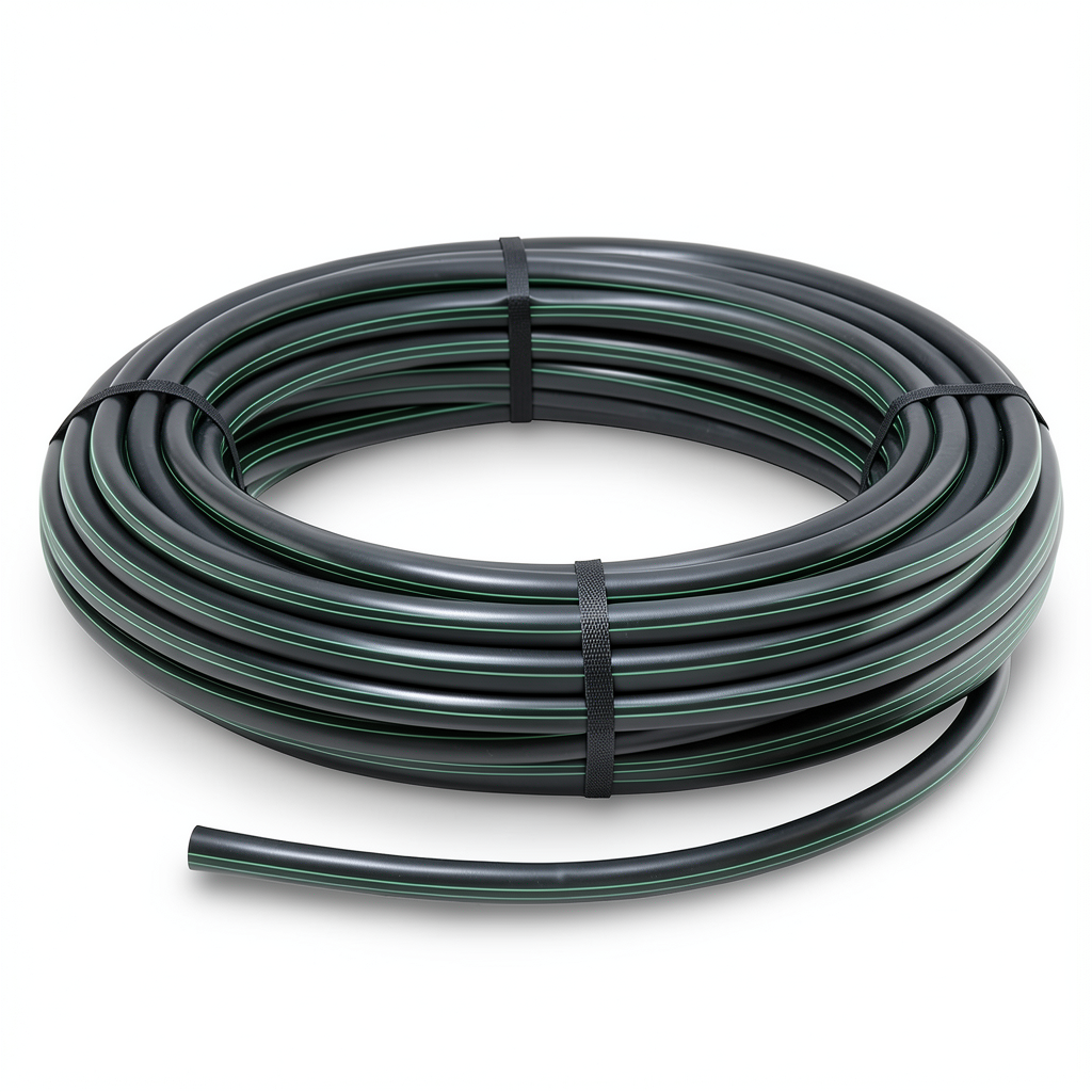 لفة أنابيب HDPE ضغط 15.9 بار PE 63 قطر خارجي 50 مم SDR 7.4 لون أسود