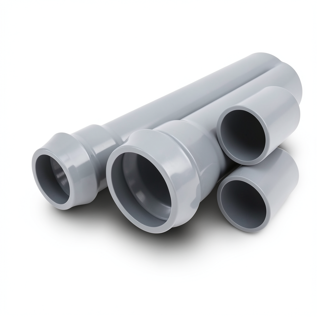 UPVC Pipes Nominal Pressure 10 Bar Outside Diameter 710 mm Thickness 27.2 mm Gray