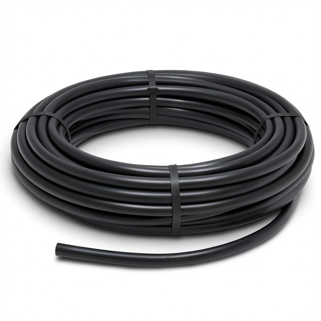 لفة أنابيب HDPE ضغط اسمي 15.9 بار PE 63 قطر خارجي 110 مم SDR 7.4 لون أسود