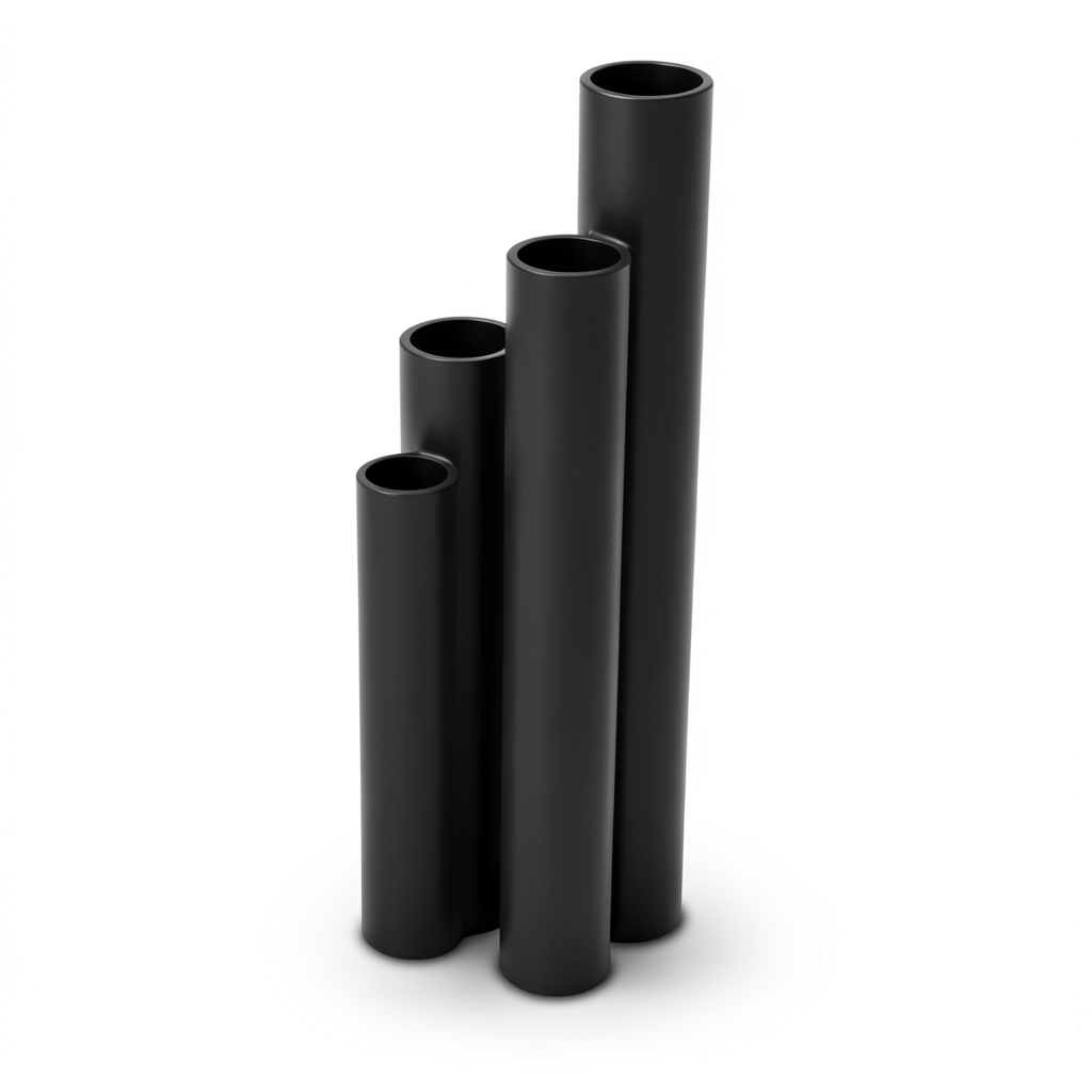 مواسير HDPE نسبة أبعاد قياسية 9 قطر خارجي 450 مم سمك 50.3 مم أسود