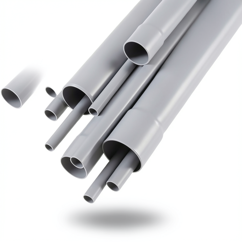 مواسير UPVC DB 60 مقاس 4 إنش سمك 3.07 مم لون رمادي