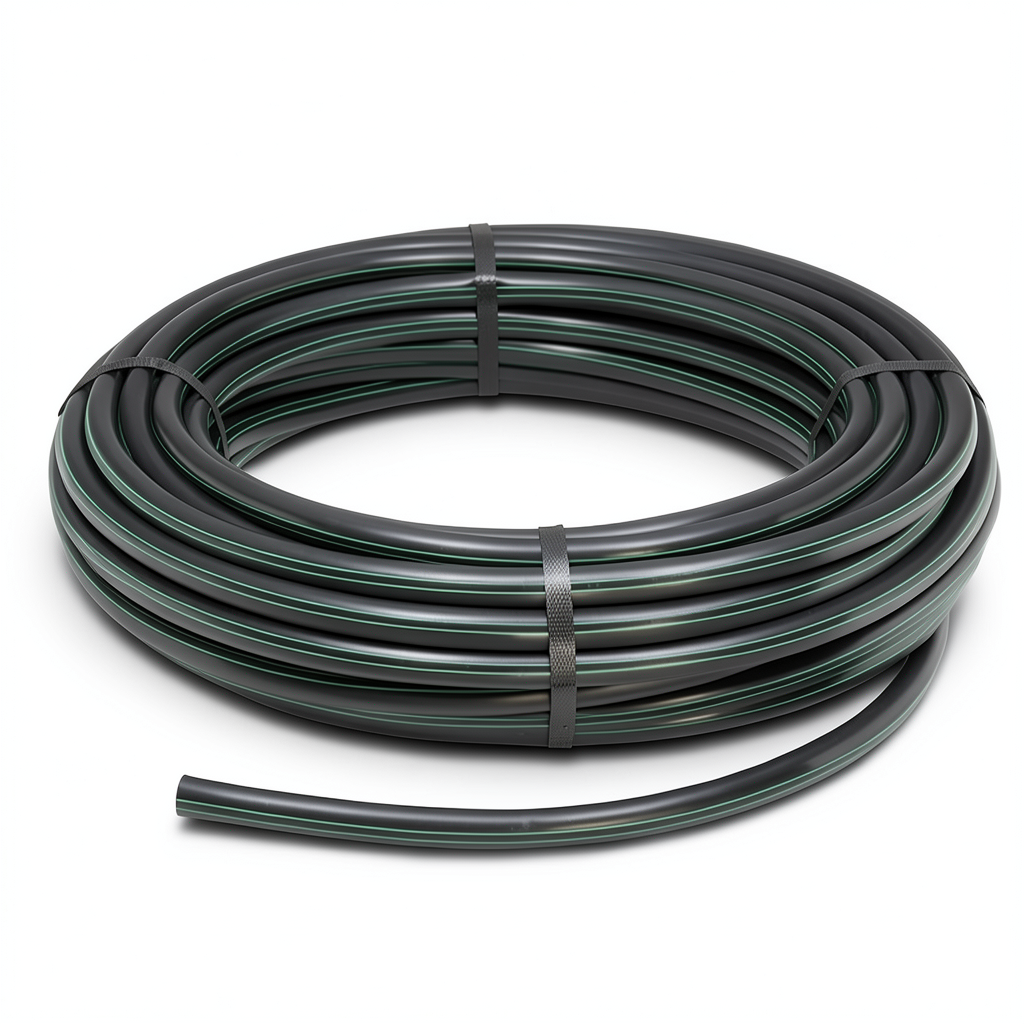 HDPE Coil Pipe 15.9 Bar Pressure PE 63 50 mm Outer Diameter SDR 7.4 Black