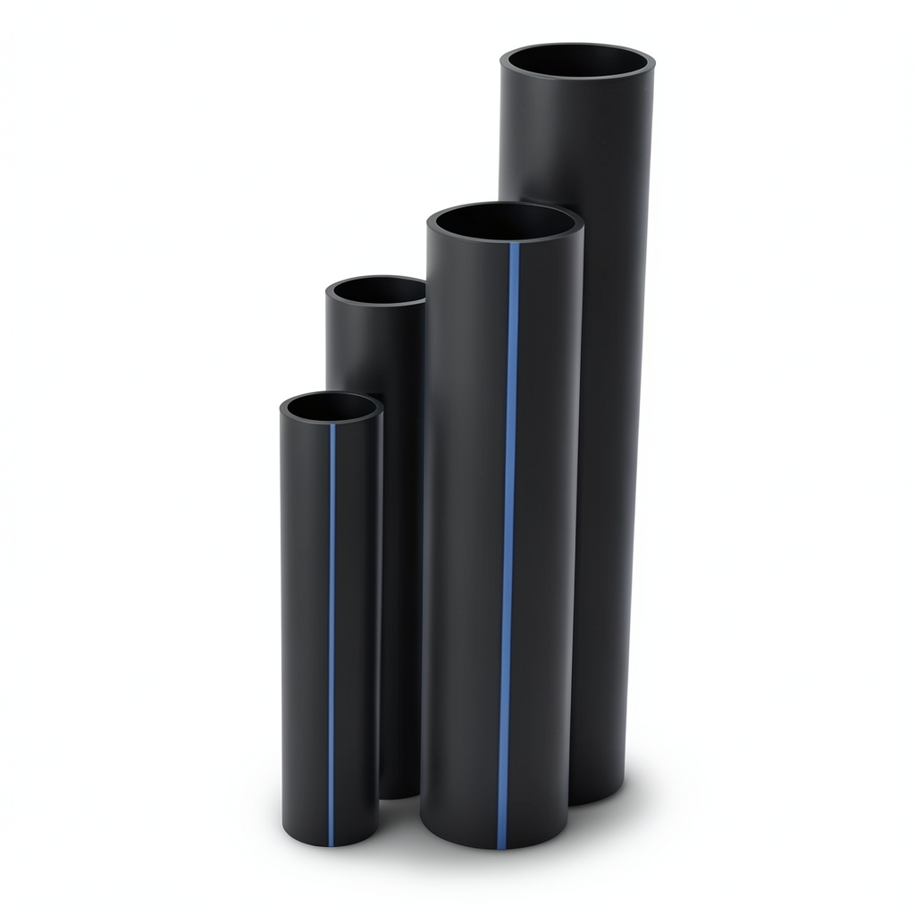 مواسير HDPE SDR 33 قطر خارجي 225 مم سمك 6.9 مم لون أسود