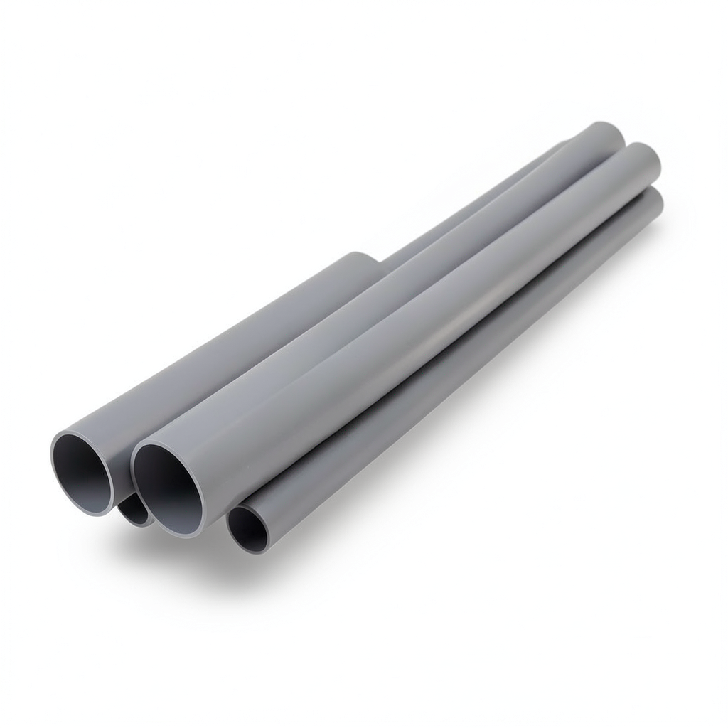 مواسير UPVC DB 120 مقاس 1 إنش سمك 1.52 مم لون رمادي