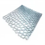 Galvanized Steel Expanded Metal Mesh  [Mazyoon] Thickness 1.2 mm Width 2.44  M Length 7 meter | Bait Al Tatawor Factory