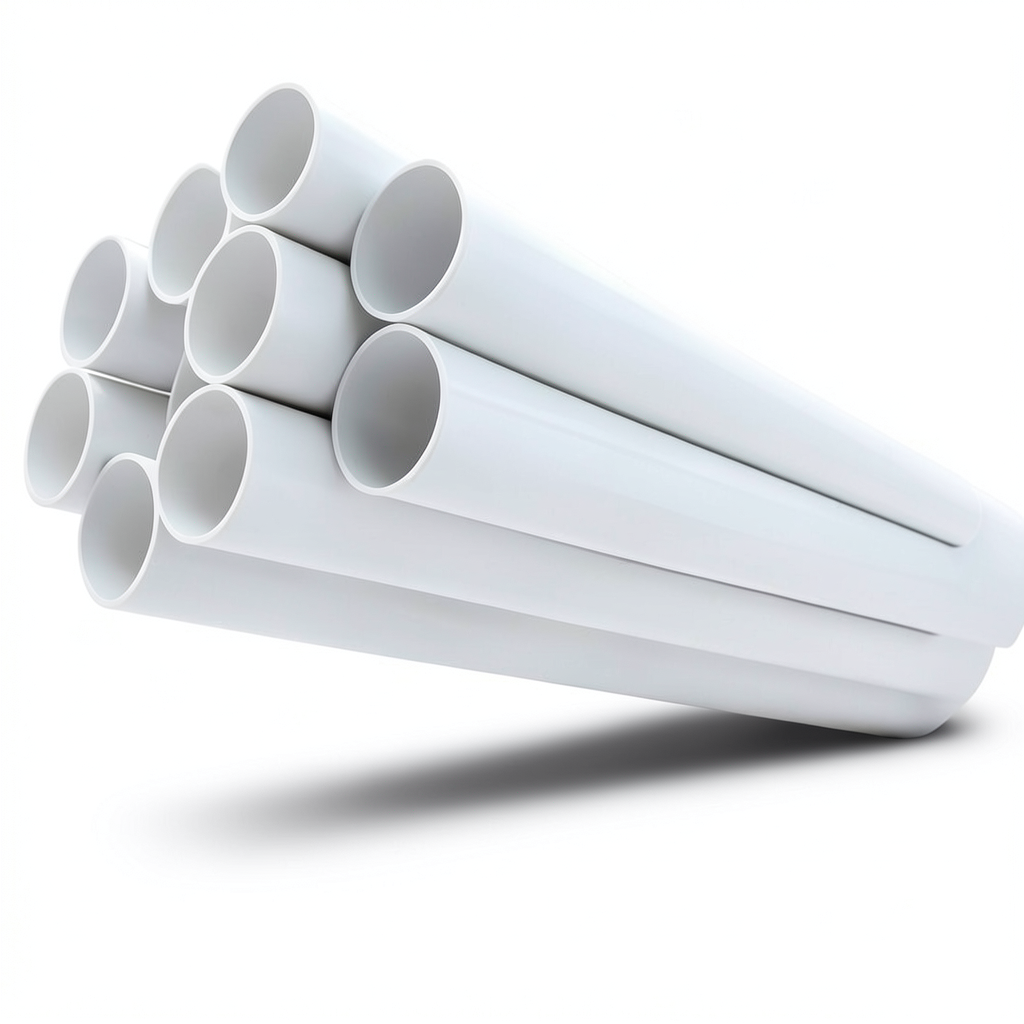 مواسير UPVC ضغط 21.7 بار مقاس ½ إنش سمك 1.57 مم لون أبيض
