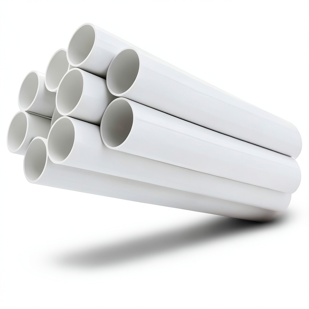 مواسير UPVC ضغط 21.7 بار مقاس 1 إنش سمك 2.46 مم لون أبيض