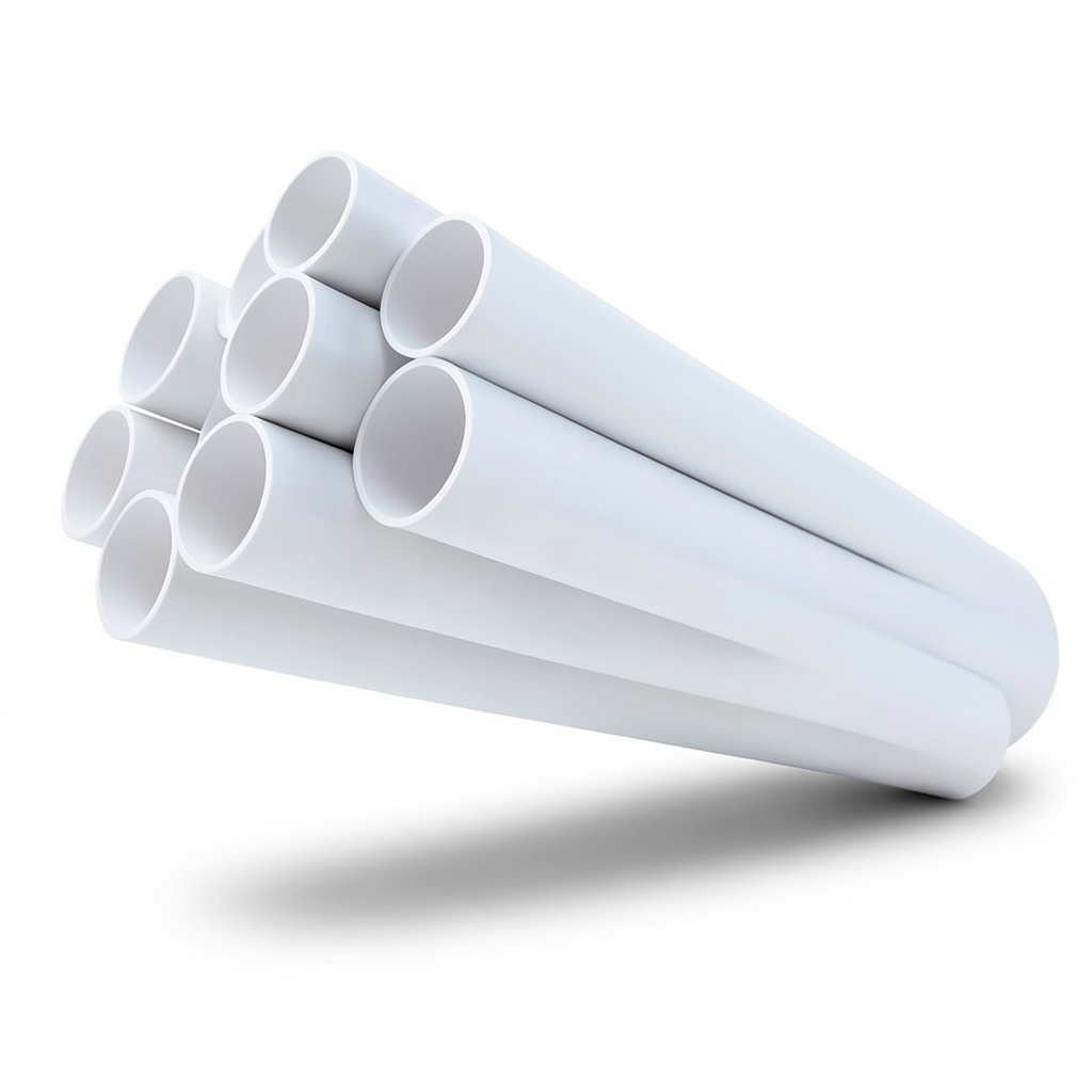 مواسير UPVC ضغط 21.7 بار مقاس ¼ 1 إنش سمك 3.12 مم لون أبيض