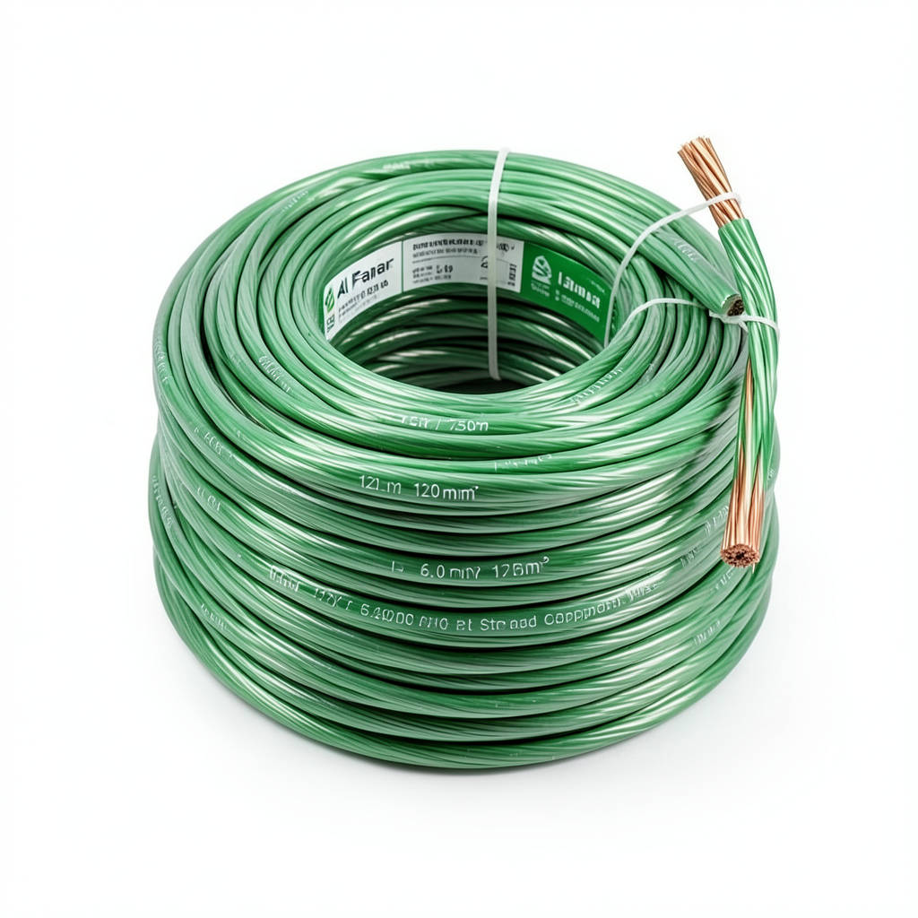 سلك مجدول نحاس عزل PVC مقاوم للحرارة، مقاس 120 mm، 450/750 فولت | شركة الفنار