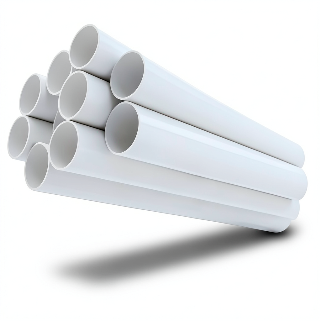 مواسير UPVC ضغط 21.7 بار مقاس ½ 1 إنش سمك 3.58 مم لون أبيض