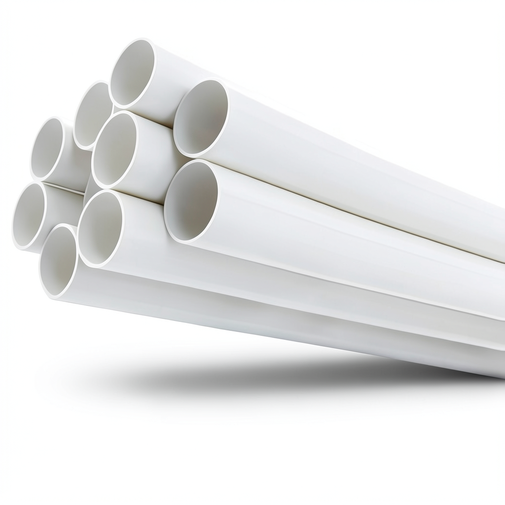 مواسير UPVC ضغط 21.7 بار مقاس 2 إنش سمك 4.47 مم لون أبيض