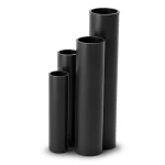 مواسير HDPE ضغط 16 بار قطر خارجي 125 مم سمك 17.1 مم لون أسود