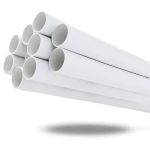 مواسير UPVC مقاس 6 إنش ضغط 21.7 بار سمك 12.47 مم لون أبيض