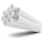 مواسير UPVC مقاس ¾ إنش سمك 1.57 مم ضغط 17.2 بار لون أبيض