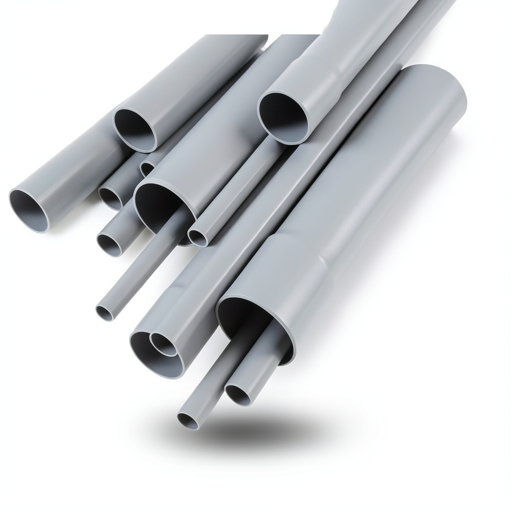 مواسير UPVC DB 120 مقاس ½ 1 إنش سمك 1.52 مم لون رمادي