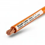 Stranded Single Electrical Wire 120mm 450/750V, Copper Conductor PVC Insulated, Orange Color | Riyadh Cables