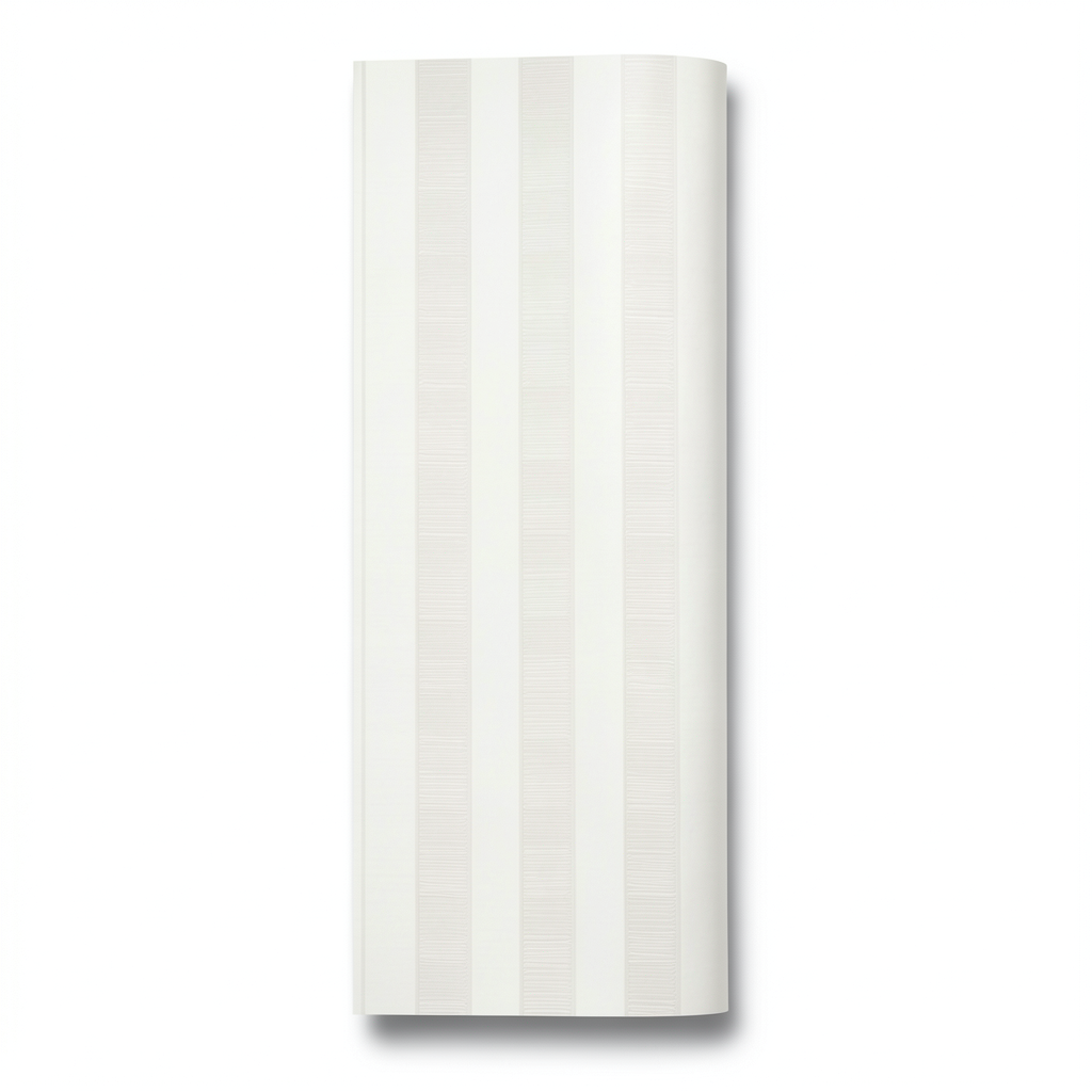 Italian Wallpaper Striped Design Off White, Size 10m x 0.73m