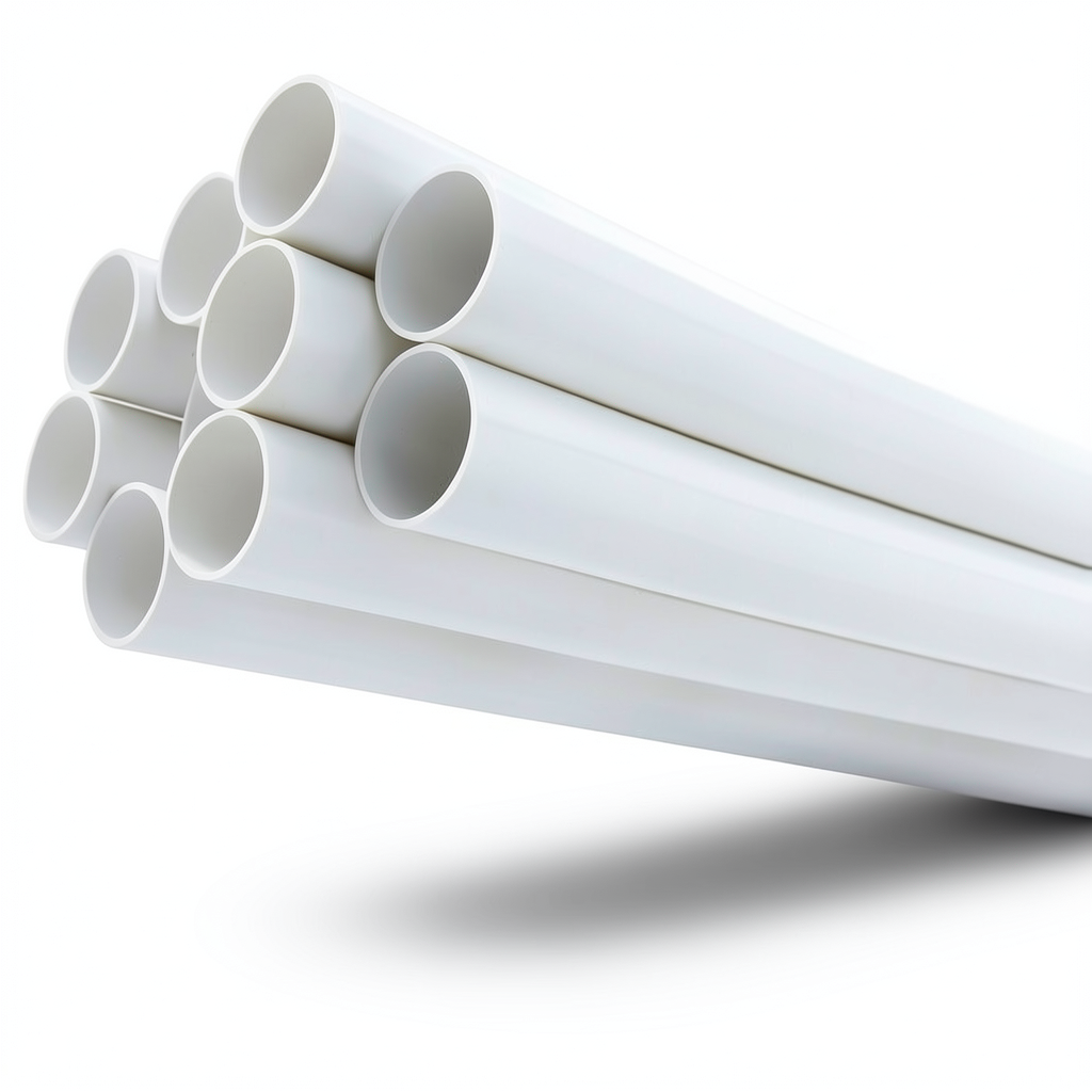 مواسير UPVC ضغط 21.7 بار مقاس ½ إنش سمك 1.57 مم لون أبيض
