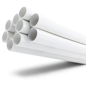 مواسير UPVC ضغط 21.7 بار مقاس ½ 1 إنش سمك 3.58 مم لون أبيض