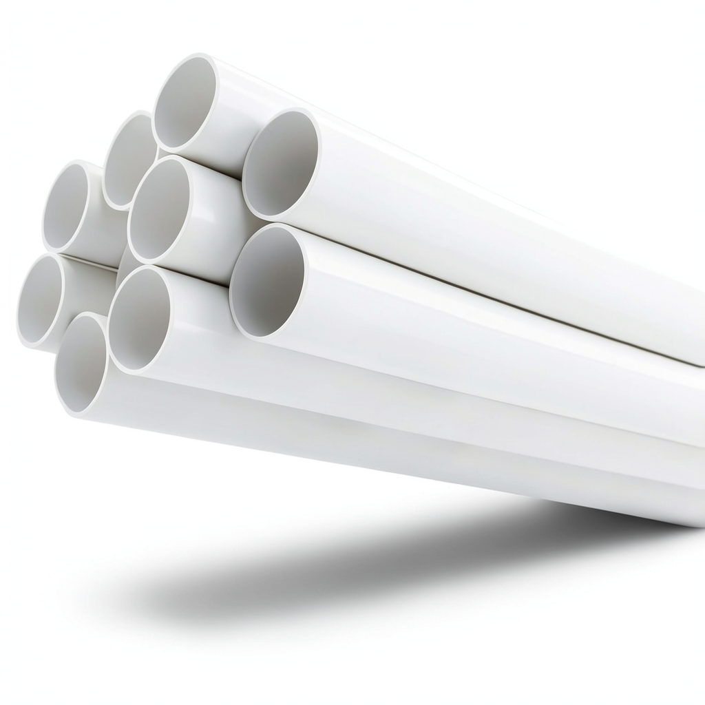 مواسير UPVC ضغط 21.7 بار مقاس ½ 1 إنش سمك 3.58 مم لون أبيض
