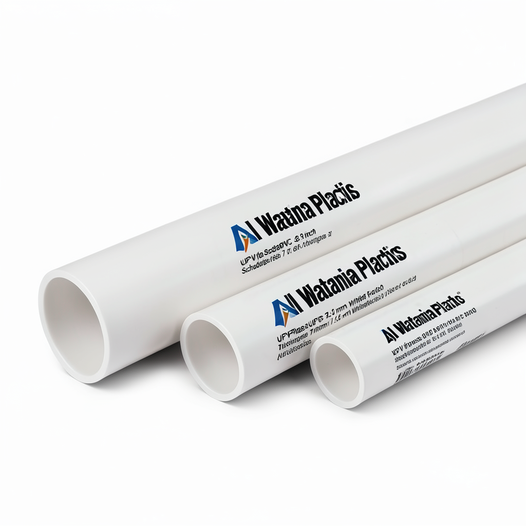 UPVC Pipes Schedule 80 Size 3 inch Thickness 7.6 mm White Color | Al Watania Plastics
