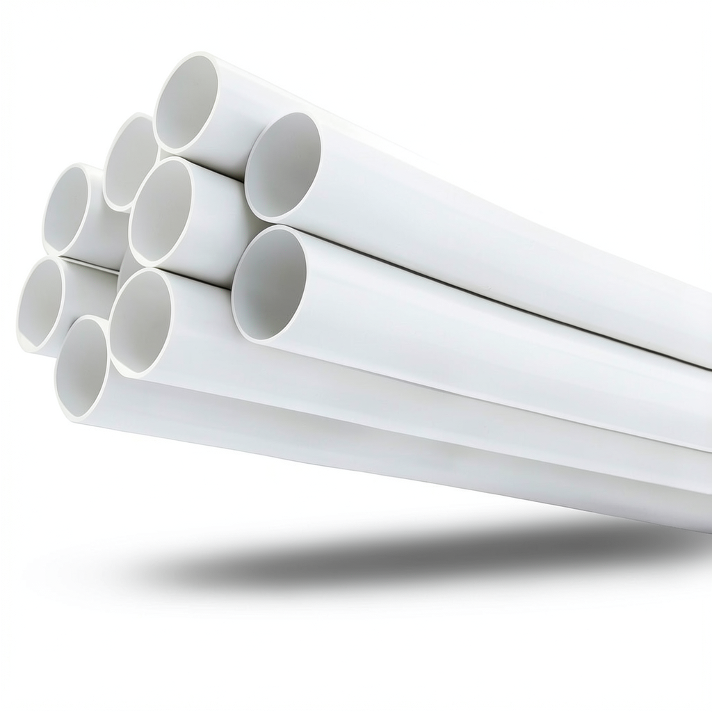 مواسير UPVC ضغط 21.7 بار مقاس 4 إنش سمك 8.46 مم لون أبيض