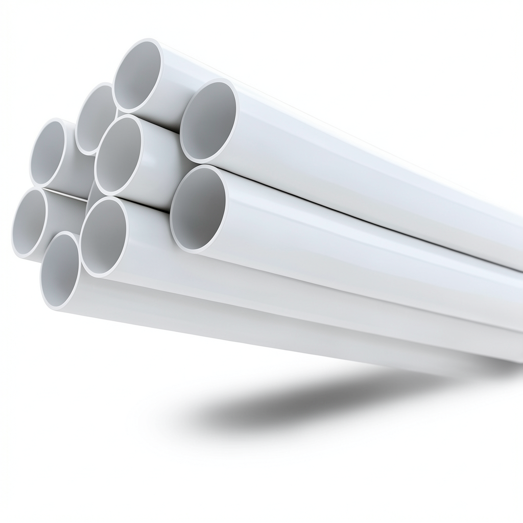 مواسير UPVC مقاس ¾ إنش سمك 1.57 مم ضغط 17.2 بار لون أبيض