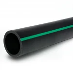 HDPE Polyethylene Pipe  PN 9.8 Bar [PE 63] OD 560 mm  SDR 9  Color Black with Green Stripes | Almona Factory