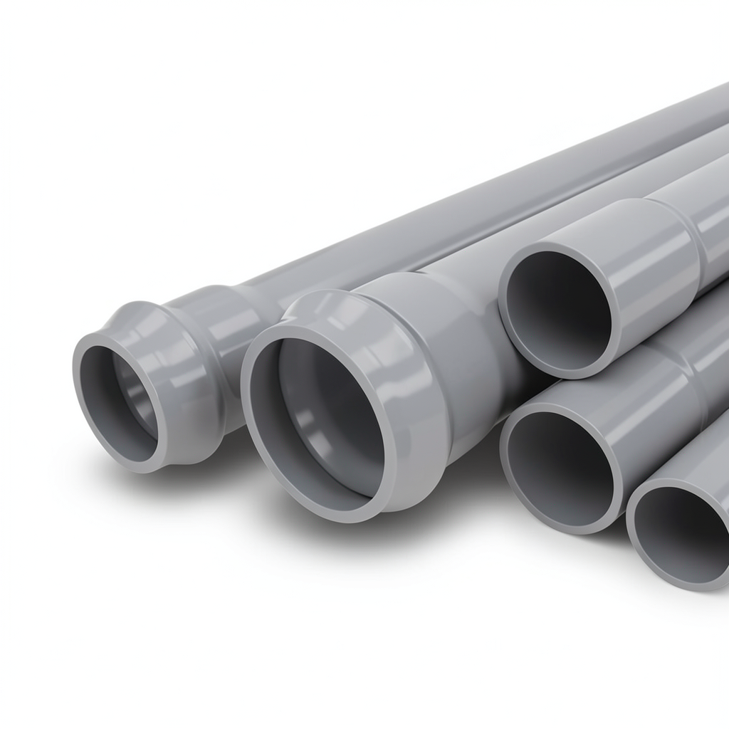 UPVC Pipes Nominal Pressure 10 Bar Outside Diameter 355 mm Thickness 13.6 mm Gray