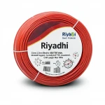 سلك كهرباء الرياض 2.5 ملم 450/750 فولت، موصل نحاس مجدول معزول PVC لون احمر، طول اللفة 100 متر 