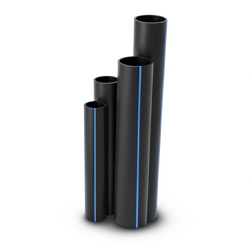 مواسير HDPE ضغط 16 بار قطر خارجي 450 مم سمك 61.5 مم لون أسود
