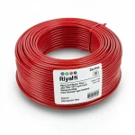 Riyadh 25mm2 Electric Wire 450/750 Voltage Rating, Stranded Copper Conductor PVC Insulation, Red Color, Coil Length 100m 