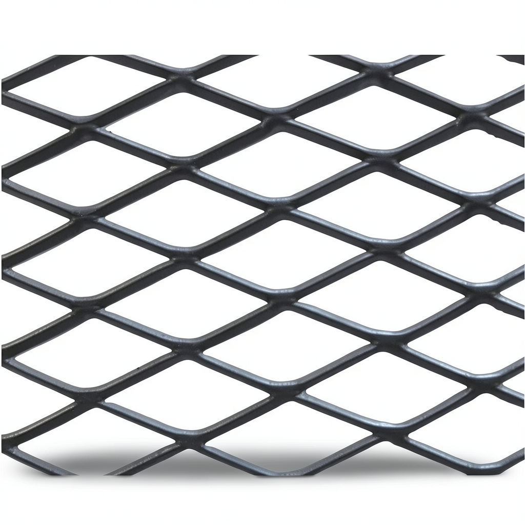 Hot Rolled Black Steel Expanded Metal Mesh Khaleeji 1.5 mm Thick 2.44m Width 4m Length