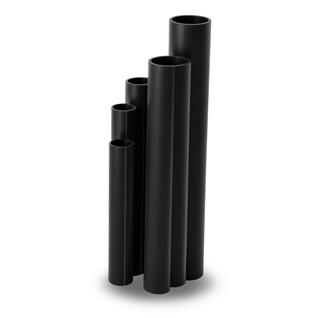 أنابيب HDPE SDR26 قطر خارجي 50 مم سمك 2.0 مم لون أسود