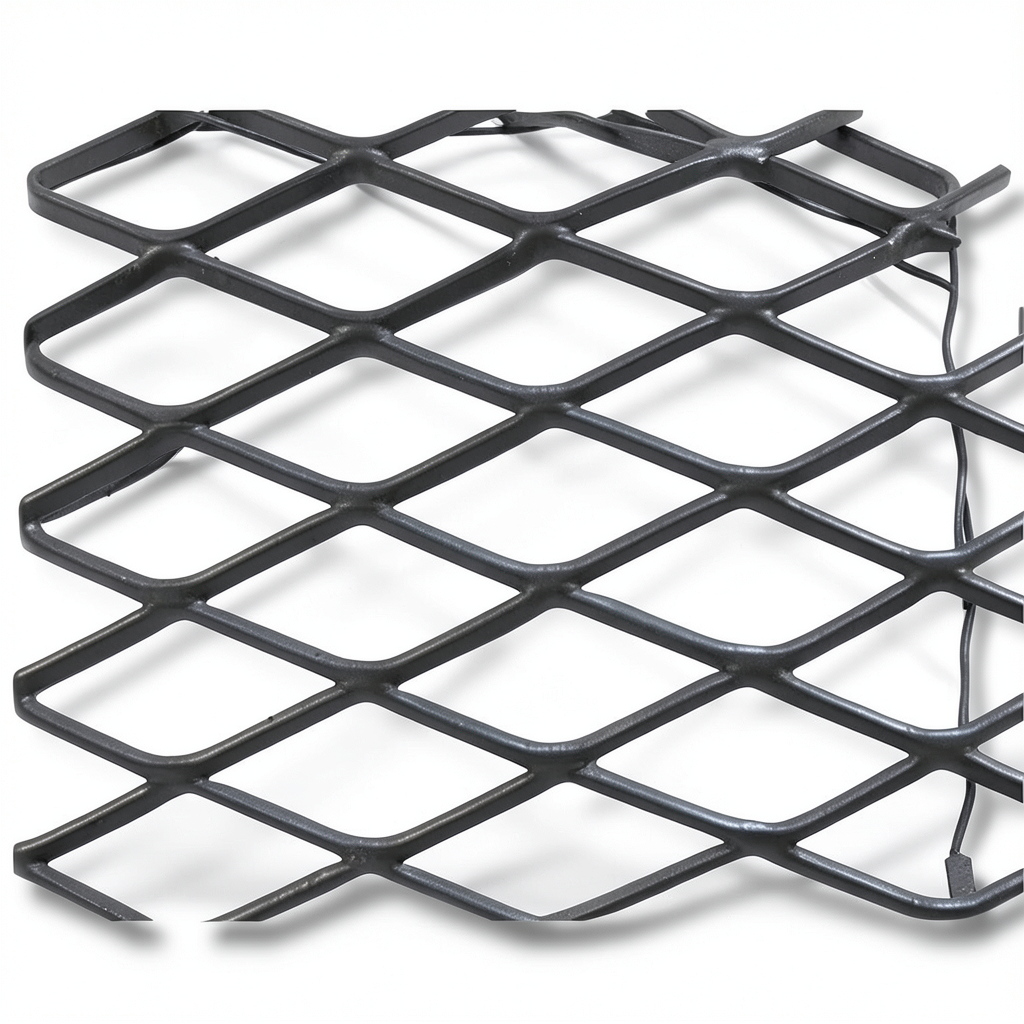 Hot Rolled Black Steel Expanded Metal Mesh 1.5 mm Thickness 2.44 m Width 5 m Length