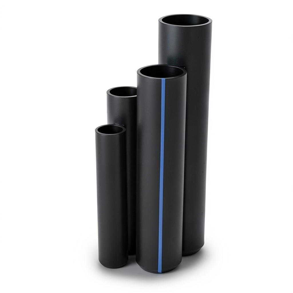 مواسير HDPE ضغط 16 بار قطر خارجي 160 مم سمك 21.9 مم لون أسود