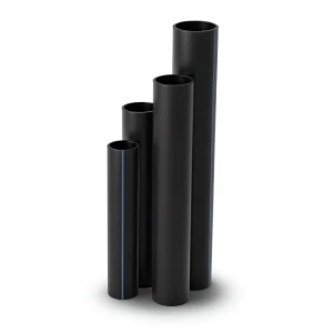 مواسير HDPE ضغط 16 بار قطر خارجي 180 مم سمك 24.6 مم لون أسود