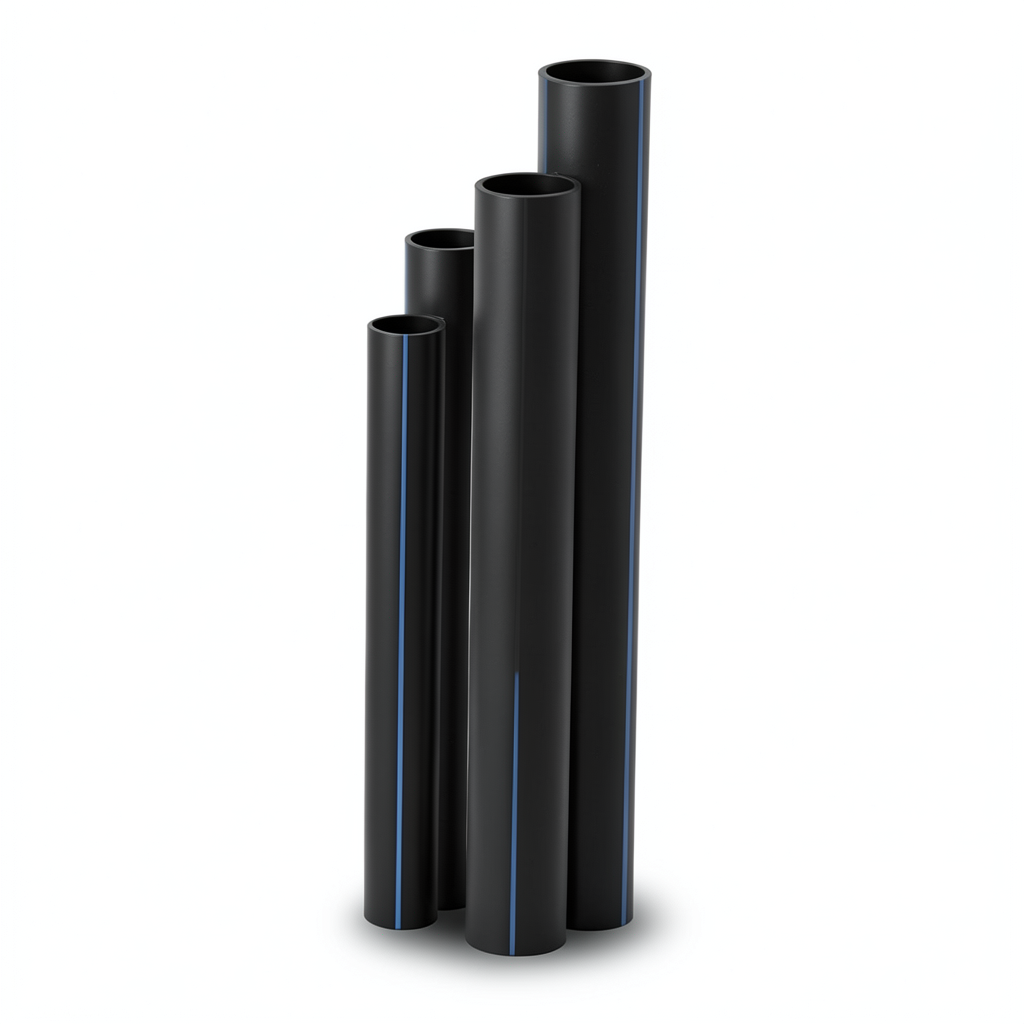 مواسير HDPE ضغط 16 بار قطر خارجي 250 مم سمك 34.2 مم لون أسود