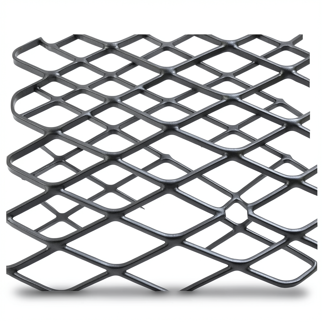 Hot Rolled Black Steel Expanded Metal Mesh Khaleeji Thickness 1.7 mm Width 2.44 m Length 5 m