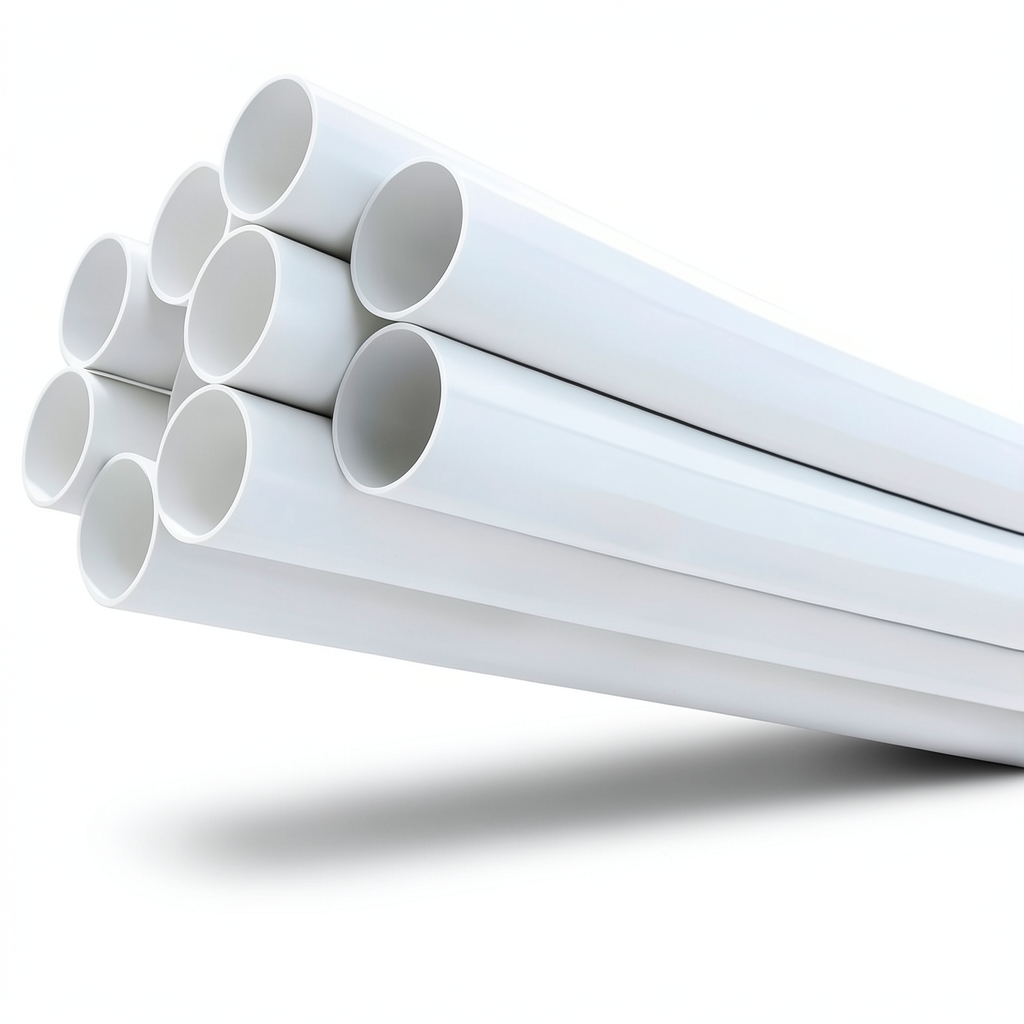 مواسير UPVC مقاس 6 إنش سمك 9.91 مم ضغط 17.2 بار لون أبيض